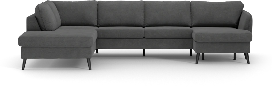 County - 3-sits soffa med divan vänster och schäslong höger - Grå