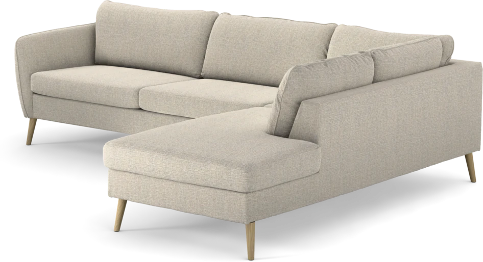 County - 2,5-sits soffa med divan höger - Beige