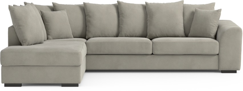 Town - 3-sits soffa med divan vänster - Grå