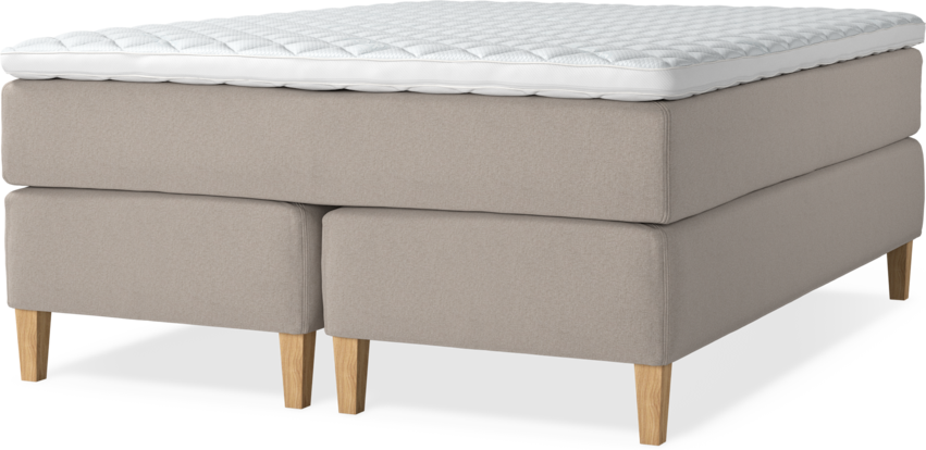 Delux Exclusive - Kontinentalsäng, dubbelsäng med bäddmadrass - Beige