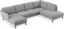 Madison - 2-sits soffa med schäslong vänster och divan höger - Grå