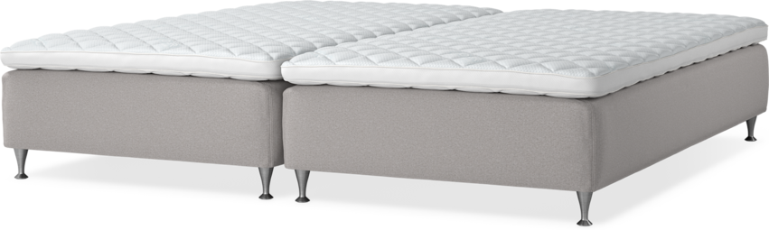 Delux Sense - Ramsäng, dubbelsäng med bäddmadrass - Grå