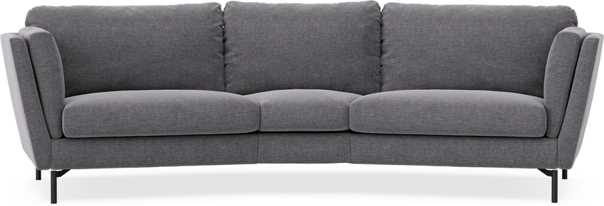 Madison - 3-sits soffa svängd, 90 cm - Grå