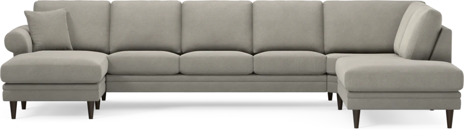 Eden - 3-sits soffa med schäslong vänster och divan höger - Grå