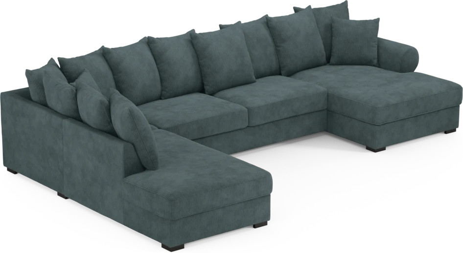 Town - 3-sits soffa med divan vänster och schäslong höger - Blå