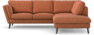 Madison - 2-sits soffa med divan höger - Orange