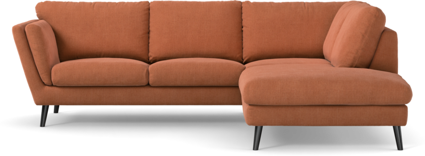 Madison - 2-sits soffa med divan höger - Orange
