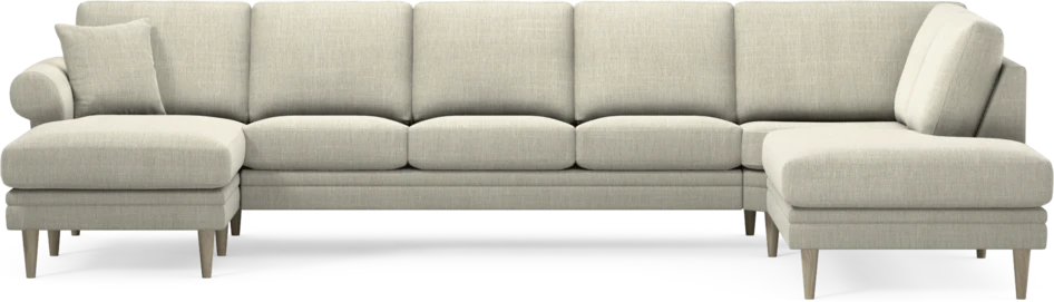 Eden - 3-sits soffa med schäslong vänster och divan höger - Beige