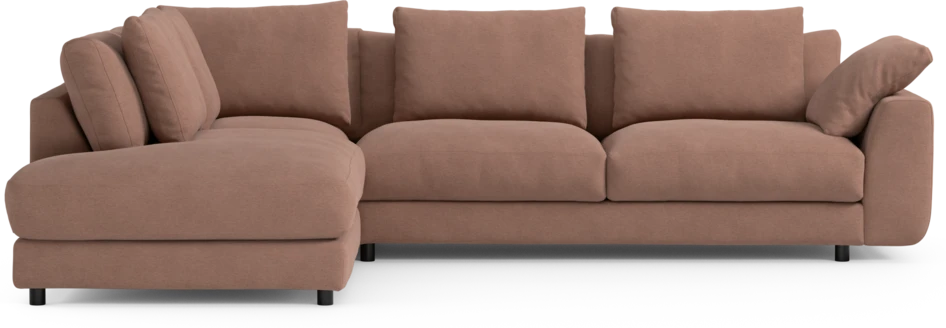 Amie - 3-sits med divan vänster - Rosa