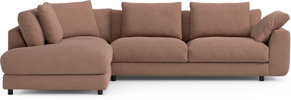 Amie - 3-sits med divan vänster - Rosa