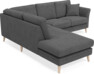 Eden - 2-sits soffa med divan - Svart