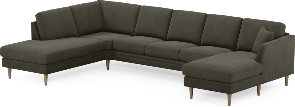 Eden - 3-sits soffa med divan vänster och schäslong höger - Grå