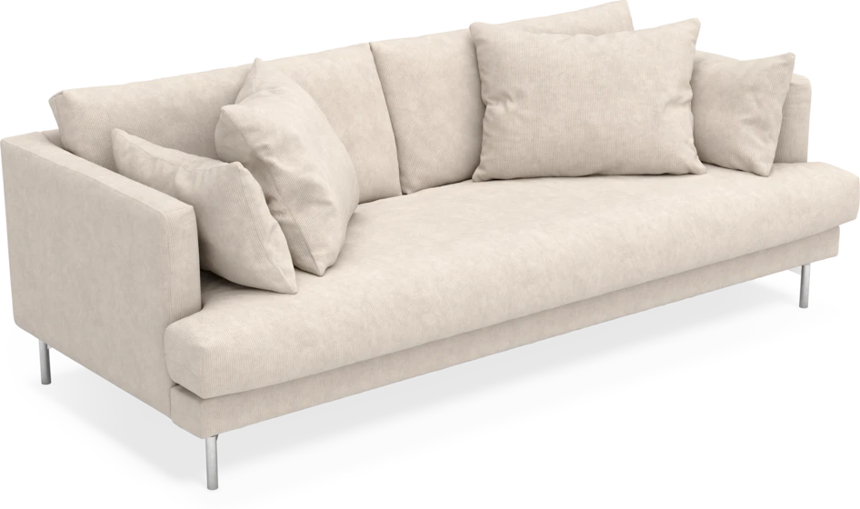 Harper - 3-sits soffa, hel dyna - Vit
