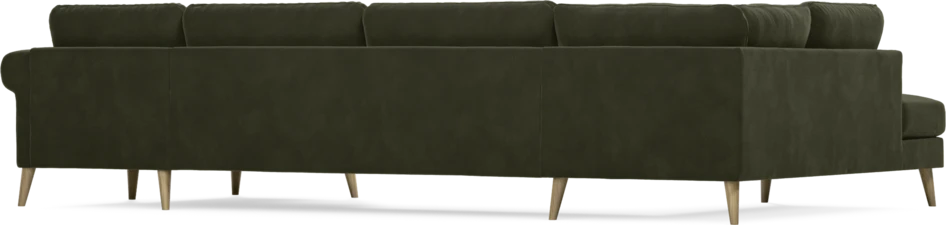 Bridge - 3-sits soffa med divan vänster och schäslong höger - Grön