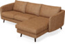 Madison - 2-sits soffa med schäslong höger - Orange