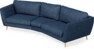 Madison - 3-sits soffa svängd, 90 cm - Blå