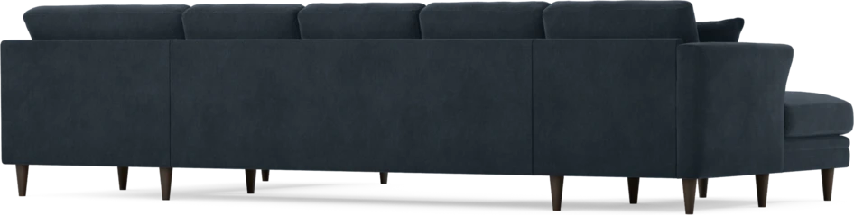 Eden - 3-sits soffa med schäslong vänster och divan höger - Blå