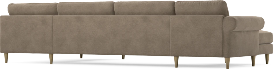 Bridge - 3-sits soffa med schäslong vänster och divan höger - Brun