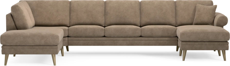 Eden - 3-sits soffa med divan vänster och schäslong höger - Beige