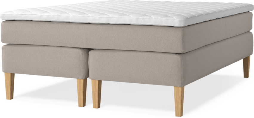 Delux Sense - Kontinentalsäng, dubbelsäng med bäddmadrass - Beige