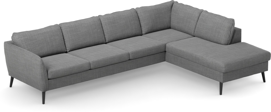 County - 3-sits soffa med divan höger - Grå