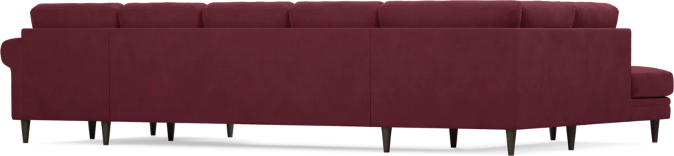 Eden - 3-sits soffa med divan vänster och schäslong höger - Röd