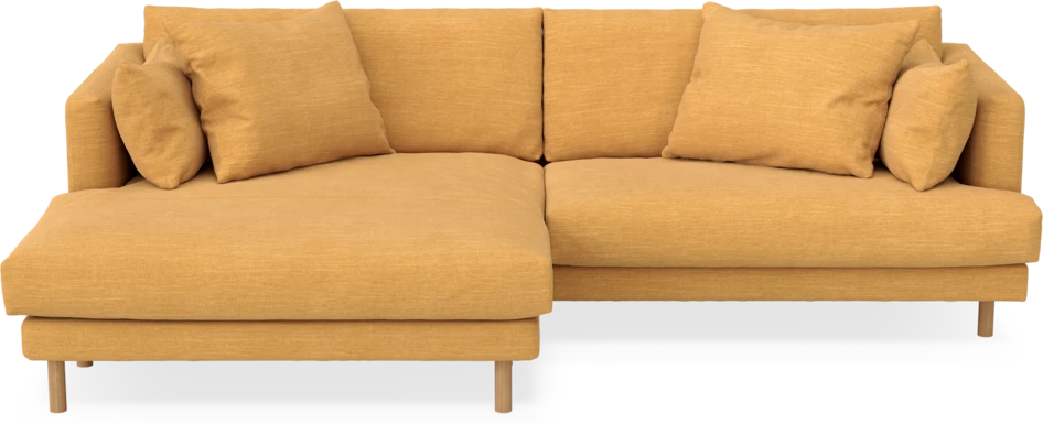 Harper - 4-sits med schäslong XL vänster - Gul