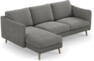 Madison Lux - 2-sits soffa med schäslong vänster - Grå
