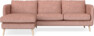 Madison Lux - 2-sits soffa med schäslong vänster - Röd