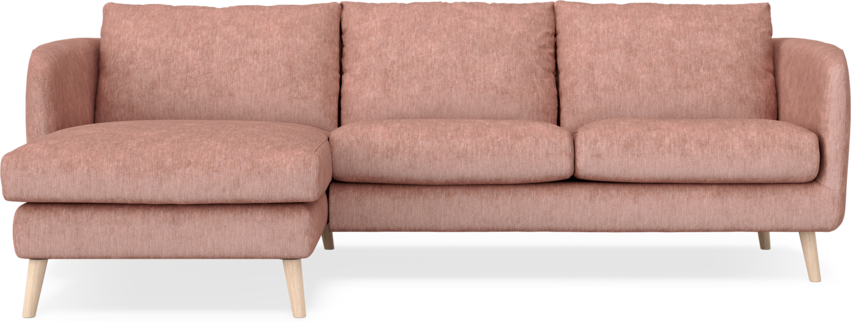 Madison Lux - 2-sits soffa med schäslong vänster - Röd