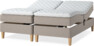 Delux Sense - Ställbar säng, dubbelsäng med bäddmadrass - Beige