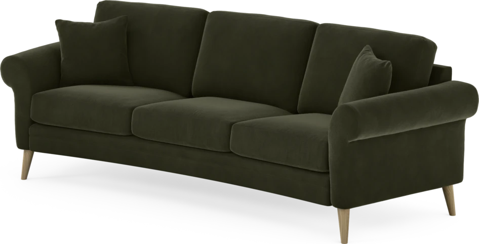 Eden - 3-sits soffa svängd - Grön