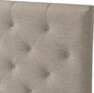 Delux Pikerad Låg - Sänggavel, 90-210 cm - Beige