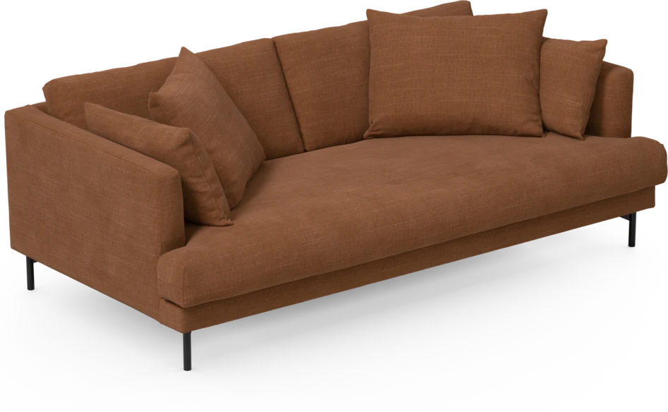 Harper - 3-sits soffa, hel dyna - Orange