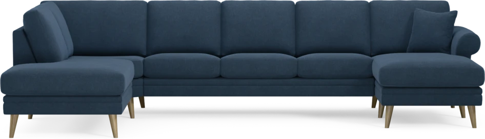 Eden - 3-sits soffa med divan vänster och schäslong höger - Blå