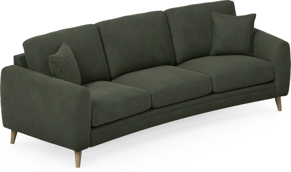 Eden - 3-sits soffa svängd - Grön