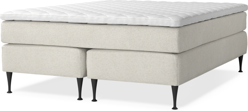 Delux Sense - Kontinentalsäng, dubbelsäng med bäddmadrass - Beige