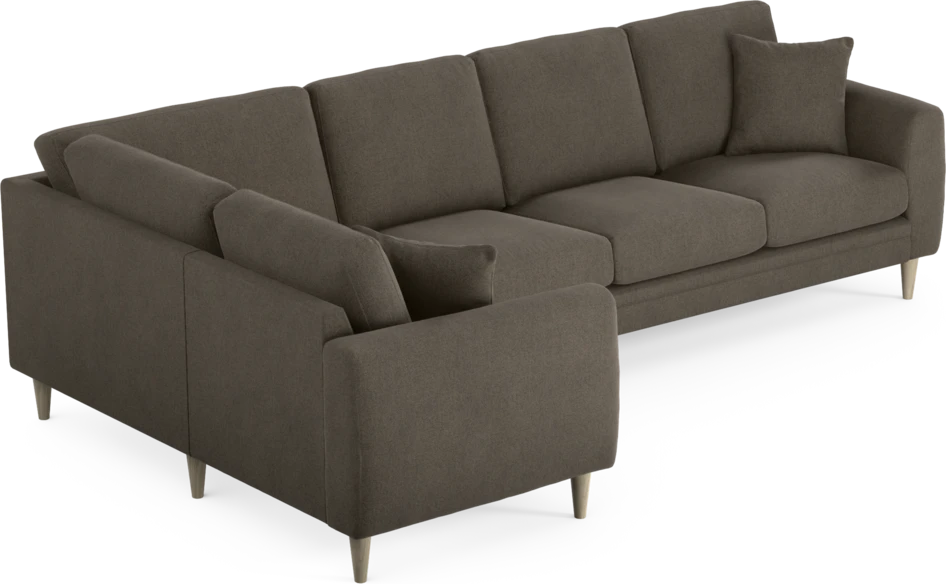Eden - Hörnsoffa, 1+3-sits - Brun