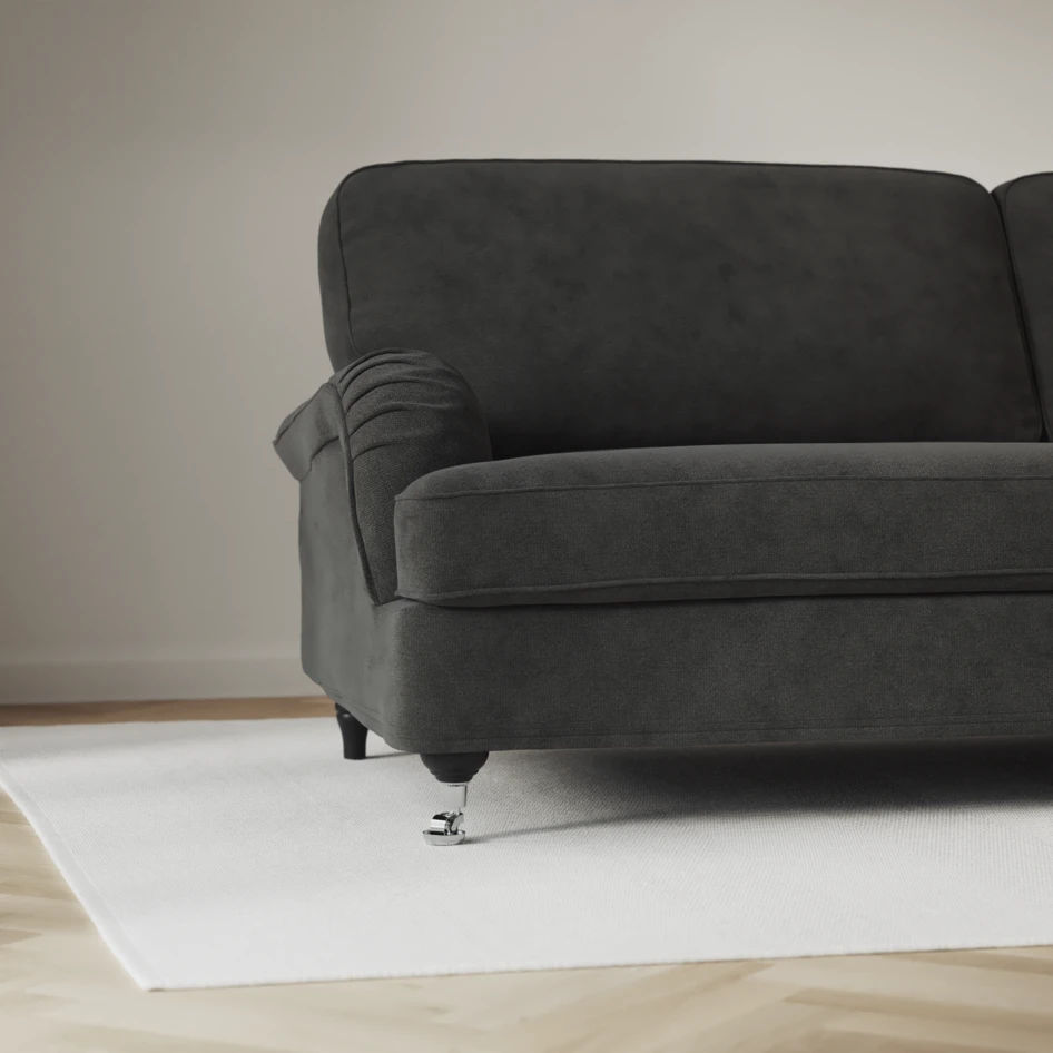 Oxford - 3-sits soffa svängd - Grå