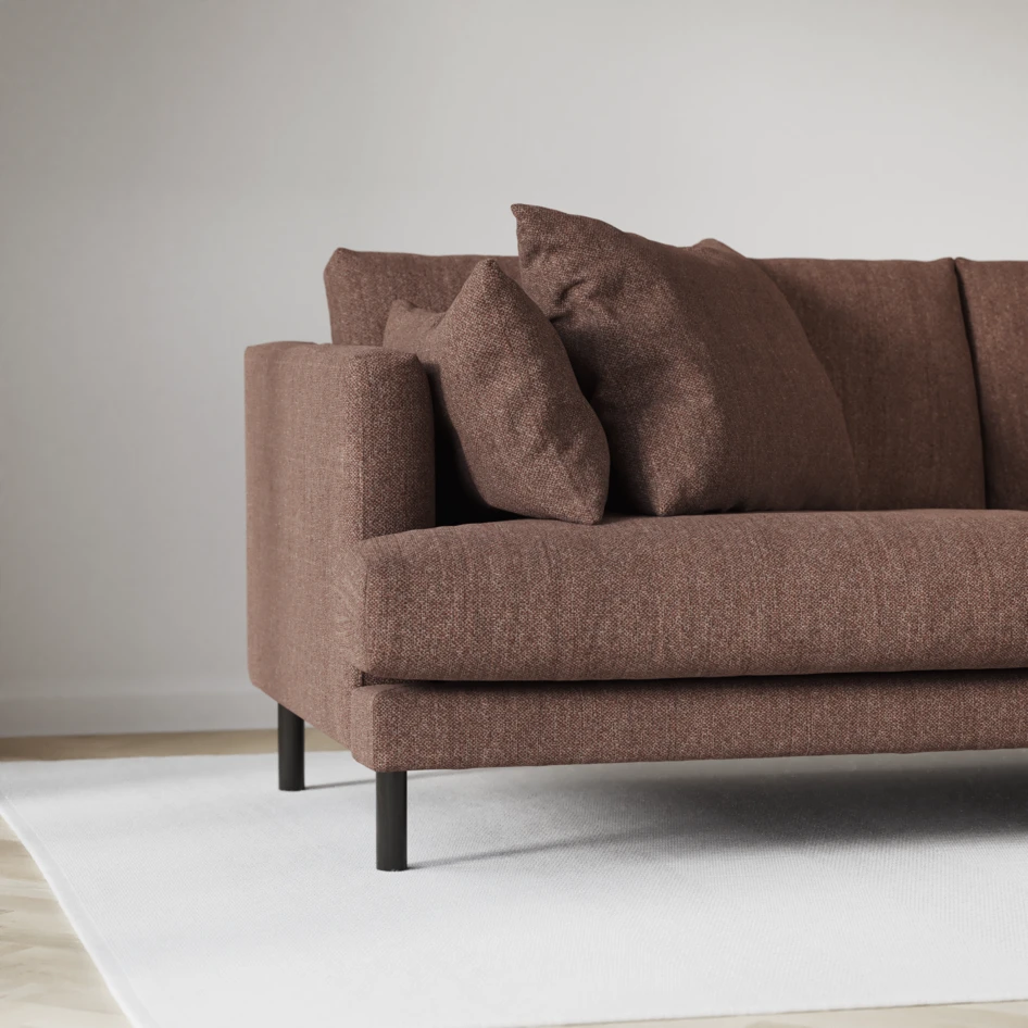 Harper - 3-sits soffa med divan vänster - Orange