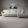 Bridge - 3-sits soffa med divan höger - Grå