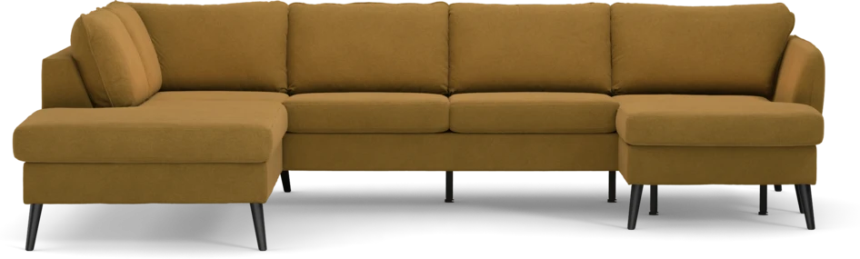 County - 3-sits soffa med divan vänster och schäslong höger - Gul
