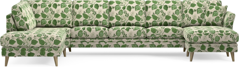 Eden - 3-sits soffa med divan vänster och schäslong höger - Flerfärgad
