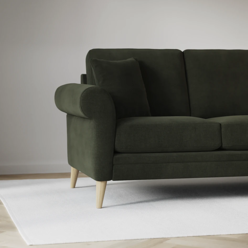 Eden - 3-sits soffa med divan vänster och schäslong höger - Grön
