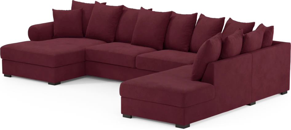 Town - 3-sits soffa med divan höger och schäslong vänster - Röd