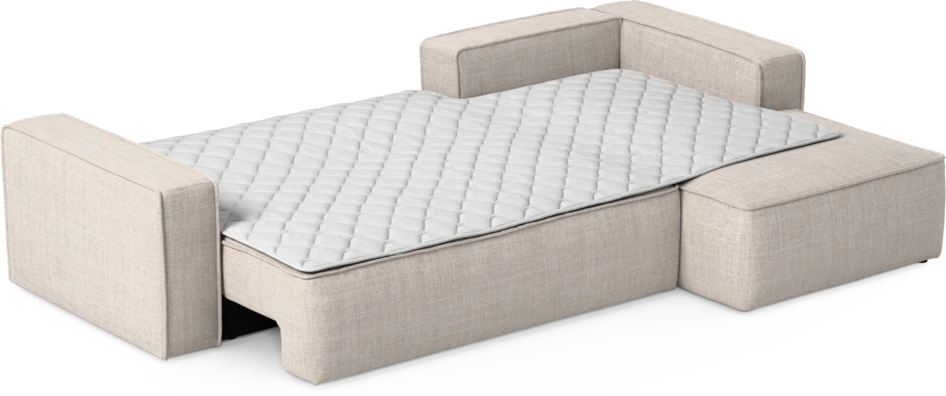 Ide - Bäddsoffa 3-sits med schäslong höger - Beige