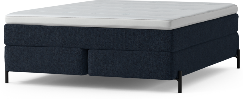 Delux Sense - Kontinentalsäng, dubbelsäng med bäddmadrass och sängben