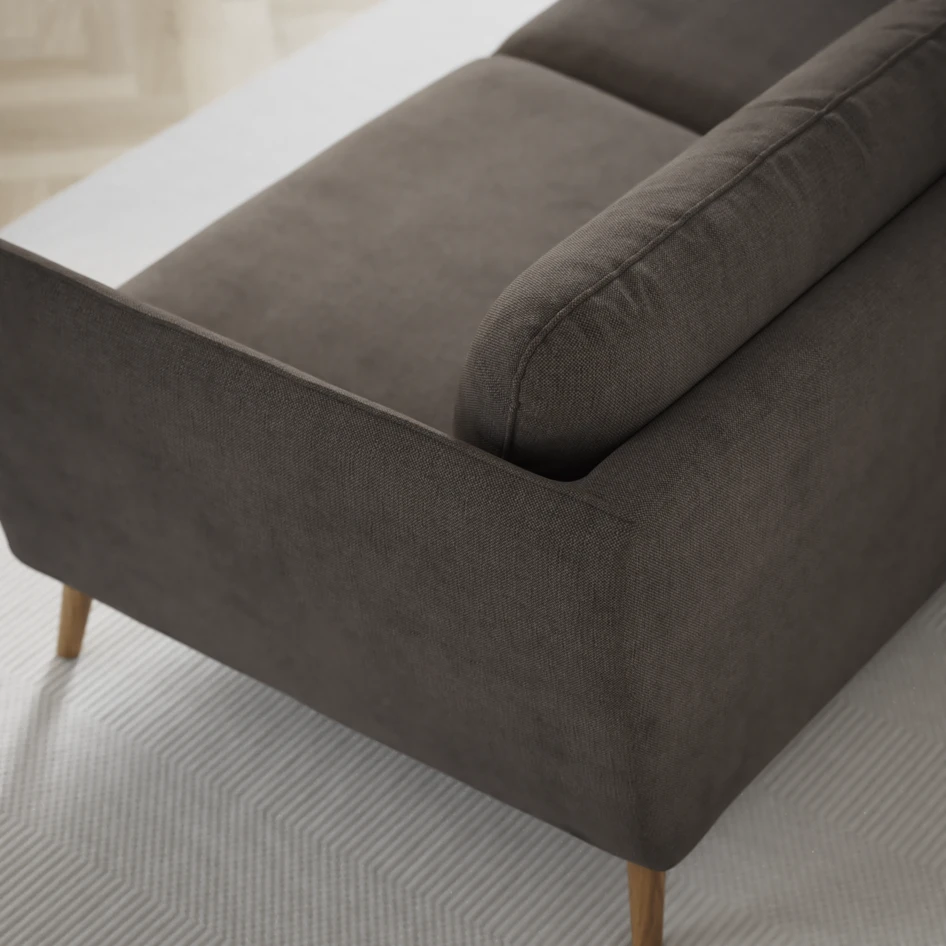 Madison Lux - 2-sits soffa med divan vänster och höger - Brun