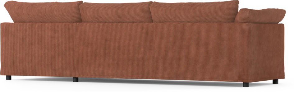 Cherrie - 3-sits soffa med divan höger, med kappa - Orange