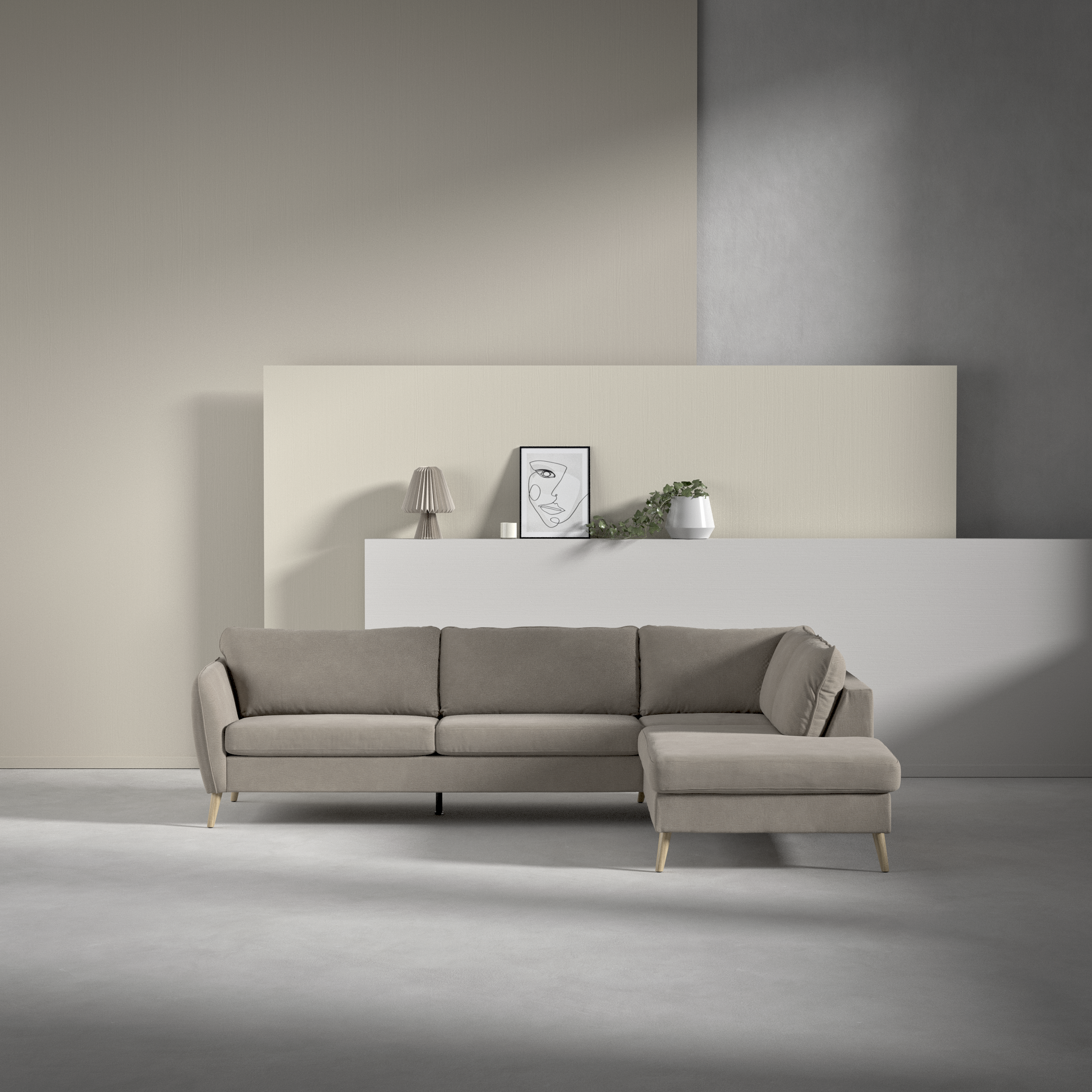 County - 2,5-sits soffa med divan höger - inspiration